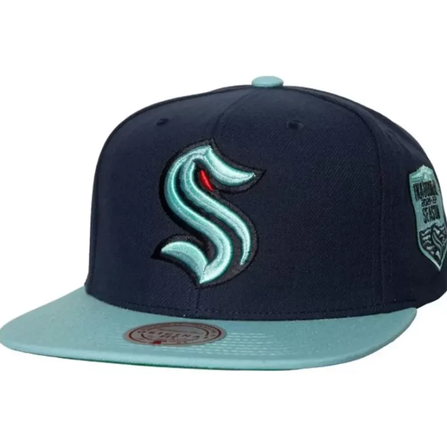 Mitchell & Ness Snapback-2 Tone Side Patch Snapback Seattle Kraken