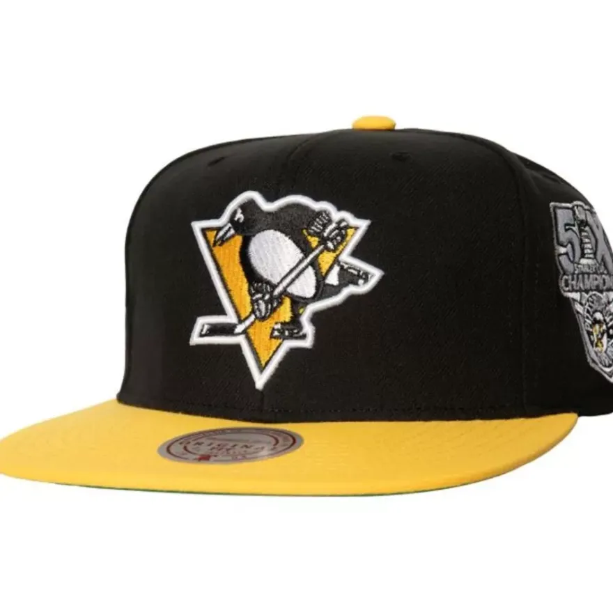 Mitchell & Ness Snapback-2 Tone Side Patch Snapback Pittsburgh Penguins