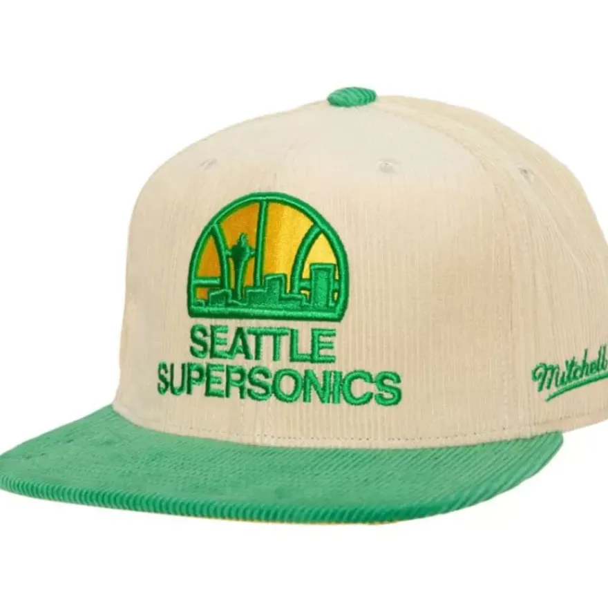 Mitchell & Ness Fitted-2 Tone Team Cord Fitted Hwc Seattle Supersonics