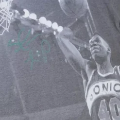 Mitchell & Ness T-Shirts & Tops-Above The Rim Sublimated Ss Tee Seattle Supersonics Shawn Kemp