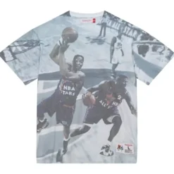 Mitchell & Ness T-Shirts & Tops-Above The Rim Sublimated S/S Tee Charlotte Hornets