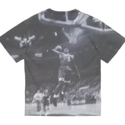 Mitchell & Ness T-Shirts & Tops-Above The Rim Sublimated Ss Tee Charlotte Hornets Larry Johnson