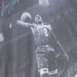 Mitchell & Ness T-Shirts & Tops-Above The Rim Sublimated Ss Tee Charlotte Hornets Larry Johnson