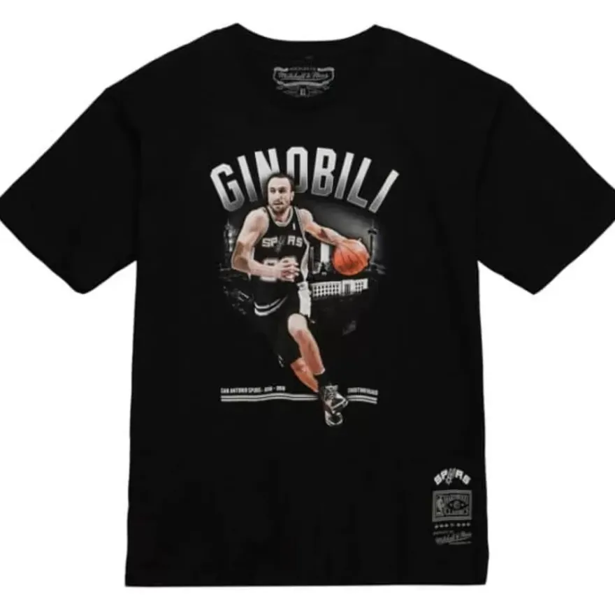 Mitchell & Ness T-Shirts & Tops-Achievement Tee San Antonio Spurs Manu Ginobili
