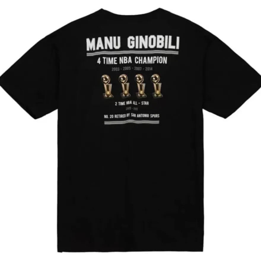 Mitchell & Ness T-Shirts & Tops-Achievement Tee San Antonio Spurs Manu Ginobili