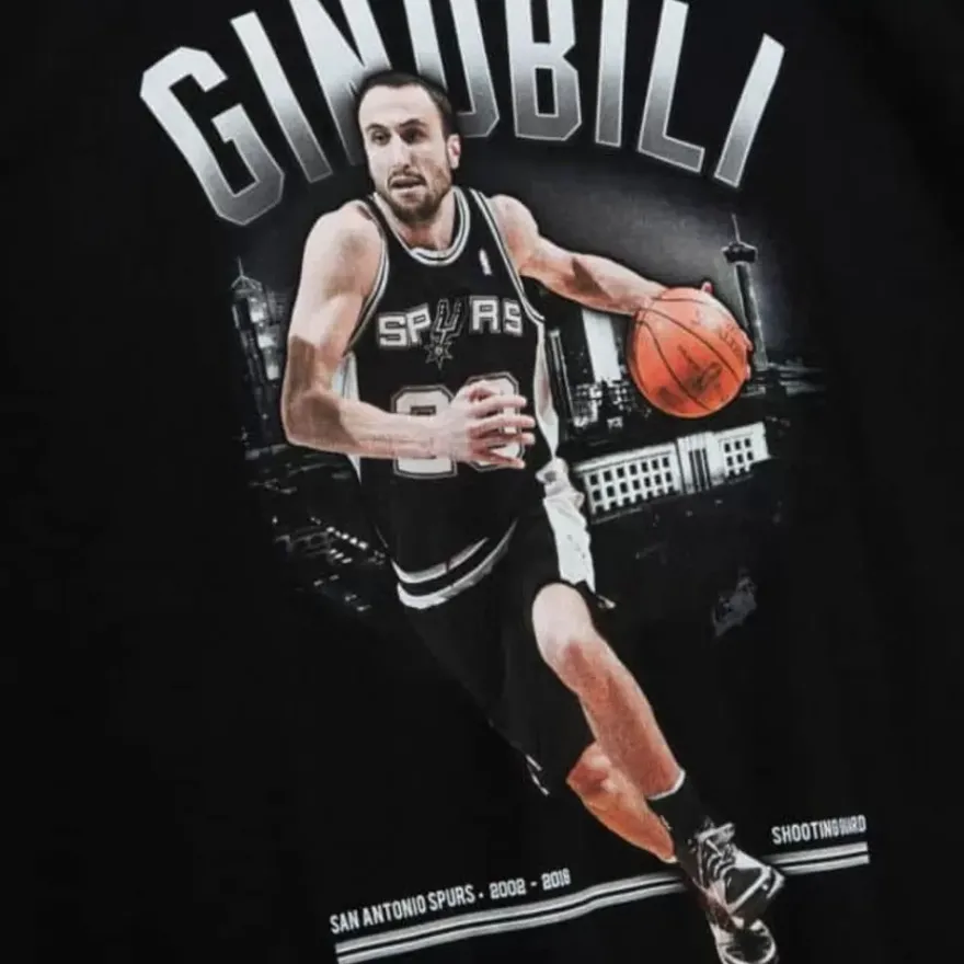 Mitchell & Ness T-Shirts & Tops-Achievement Tee San Antonio Spurs Manu Ginobili