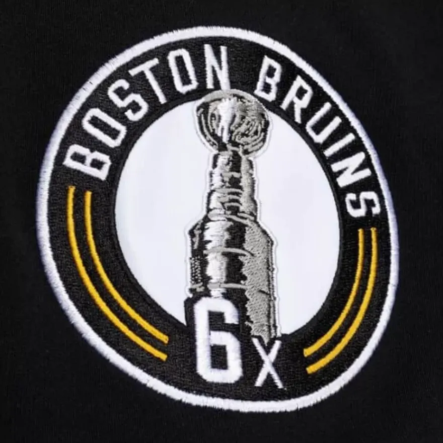 Mitchell & Ness Hoodies & Sweatshirts-All Over Crew 2.0 Boston Bruins