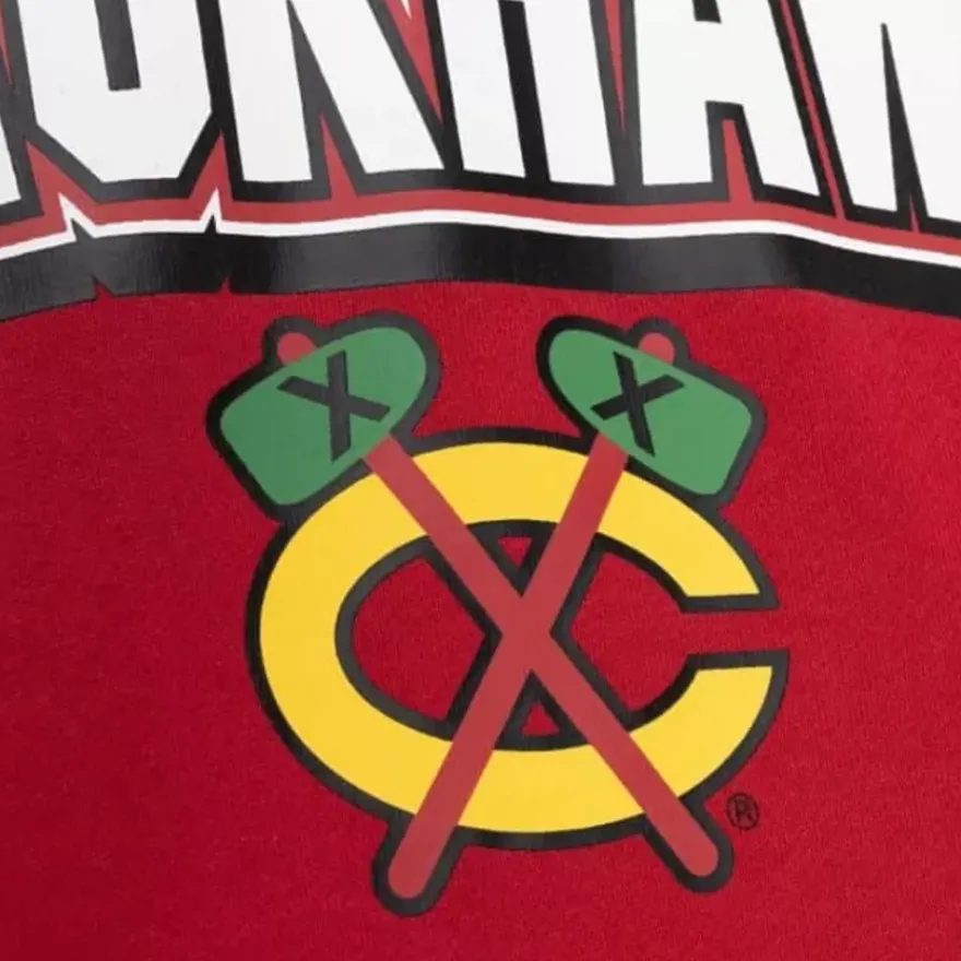 Mitchell & Ness Hoodies & Sweatshirts-All Over Crew 2.0 Chicago Blackhawks