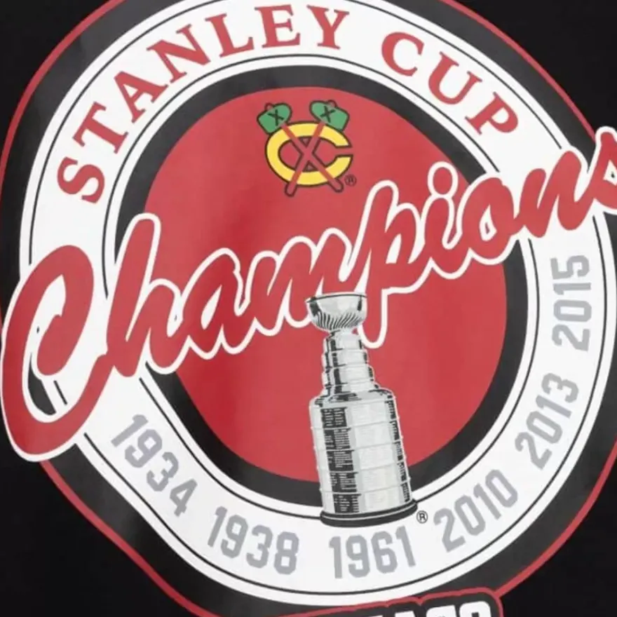 Mitchell & Ness Hoodies & Sweatshirts-All Over Crew 2.0 Chicago Blackhawks