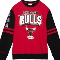 Mitchell & Ness T-Shirts & Tops-All Over Crew 2.0 Chicago Bulls