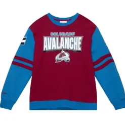Mitchell & Ness Hoodies & Sweatshirts-All Over Crew 2.0 Colorado Avalanche