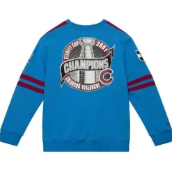 Mitchell & Ness Hoodies & Sweatshirts-All Over Crew 2.0 Colorado Avalanche