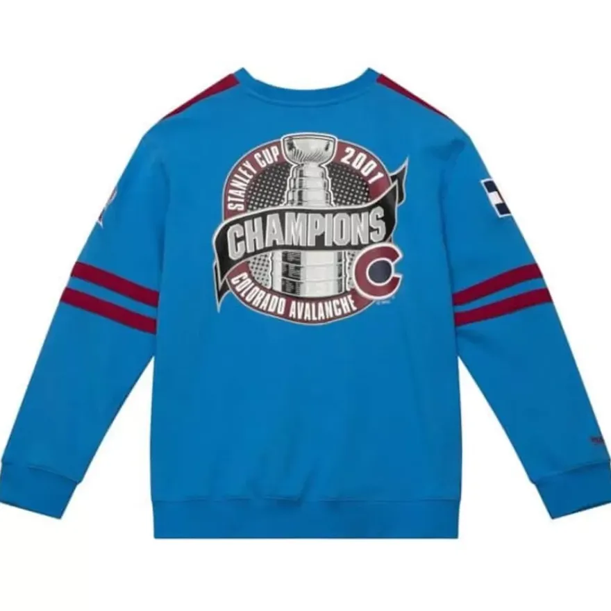 Mitchell & Ness Hoodies & Sweatshirts-All Over Crew 2.0 Colorado Avalanche