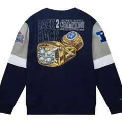Mitchell & Ness Hoodies & Sweatshirts-All Over Crew 3.0 Dallas Cowboys