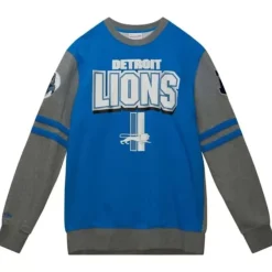 Mitchell & Ness T-Shirts & Tops-All Over Crew 2.0 Detroit Lions