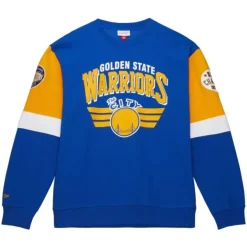Mitchell & Ness Hoodies & Sweatshirts-All Over Crew 3.0 Golden State Warriors