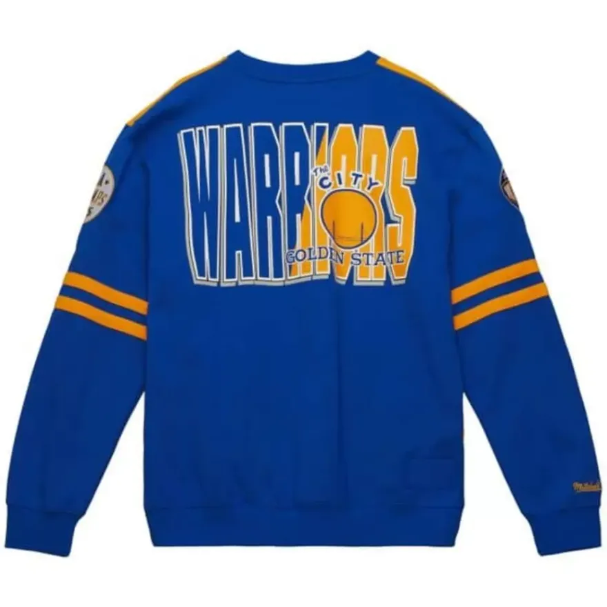 Mitchell & Ness T-Shirts & Tops-All Over Crew 2.0 Golden State Warriors