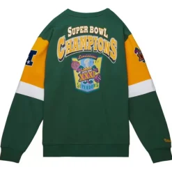 Mitchell & Ness Hoodies & Sweatshirts-All Over Crew 3.0 Green Bay Packers