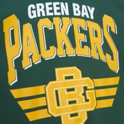 Mitchell & Ness Hoodies & Sweatshirts-All Over Crew 3.0 Green Bay Packers