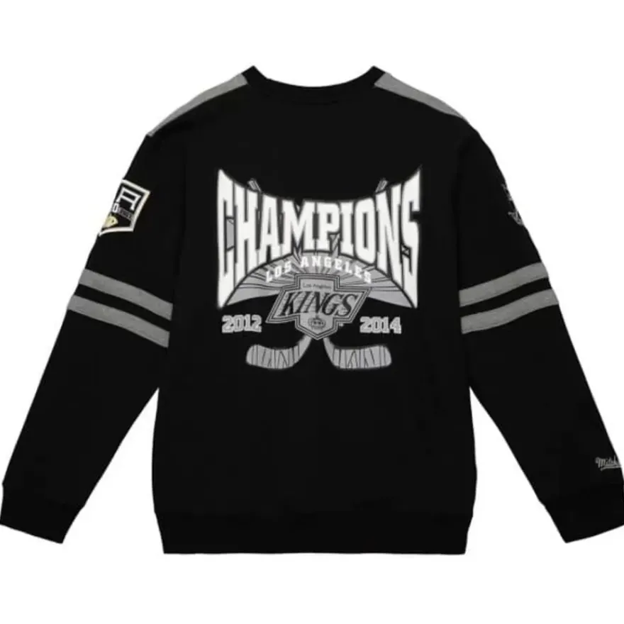 Mitchell & Ness Hoodies & Sweatshirts-All Over Crew 2.0 Los Angeles Kings