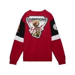 Mitchell & Ness Hoodies & Sweatshirts-All Over Crew 3.0 Miami Heat