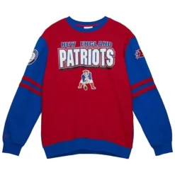 Mitchell & Ness T-Shirts & Tops-All Over Crew 2.0 New England Patriots