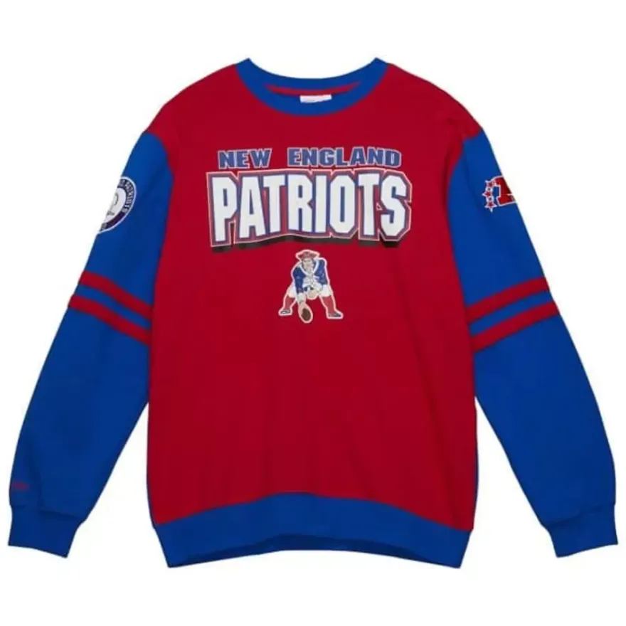 Mitchell & Ness T-Shirts & Tops-All Over Crew 2.0 New England Patriots