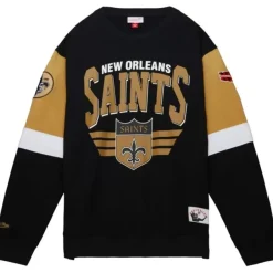 Mitchell & Ness Hoodies & Sweatshirts-All Over Crew 3.0 New Orleans Saints