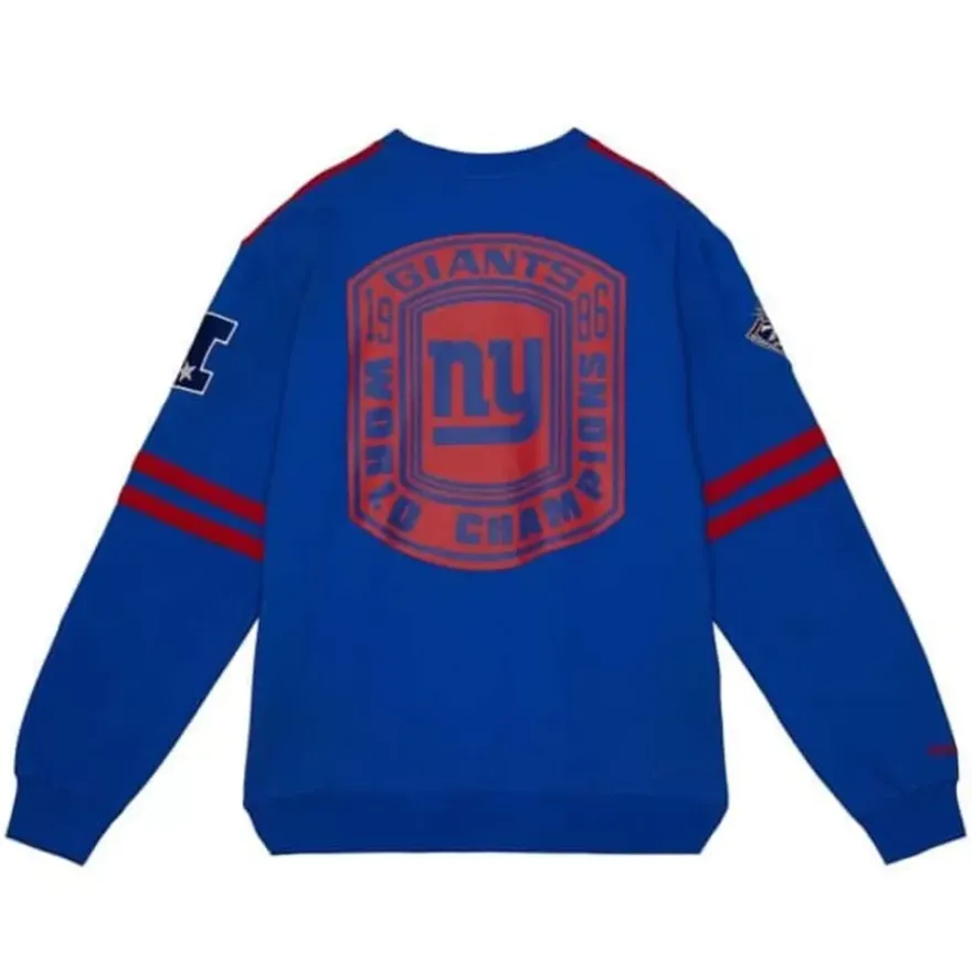 Mitchell & Ness T-Shirts & Tops-All Over Crew 2.0 New York Giants