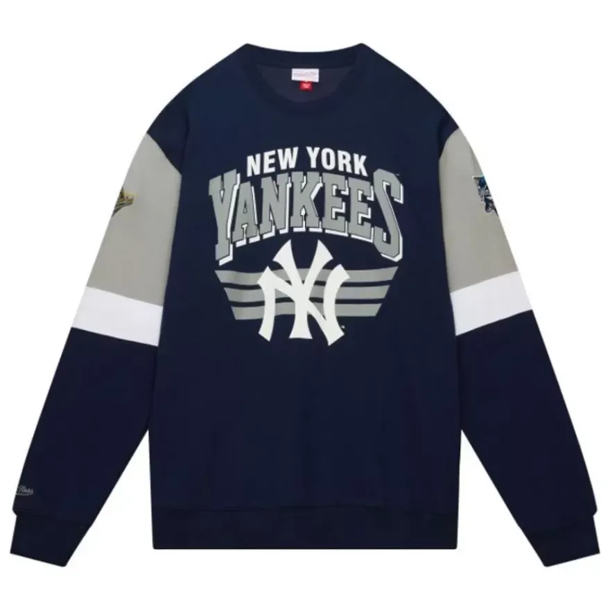 Mitchell & Ness Hoodies & Sweatshirts-All Over Crew 3.0 New York Yankees