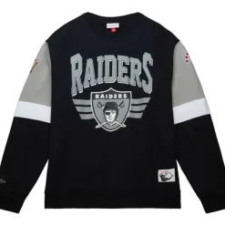 Mitchell & Ness Hoodies & Sweatshirts-All Over Crew 3.0 Oakland Raiders