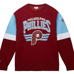Mitchell & Ness Hoodies & Sweatshirts-All Over Crew 3.0 Philadelphia Phillies