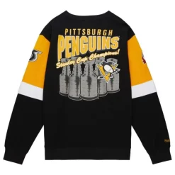 Mitchell & Ness Hoodies & Sweatshirts-All Over Crew 3.0 Pittsburgh Penguins
