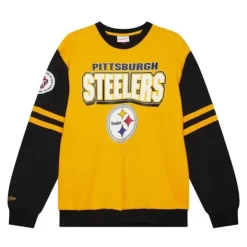 Mitchell & Ness T-Shirts & Tops-All Over Crew 2.0 Pittsburgh Steelers