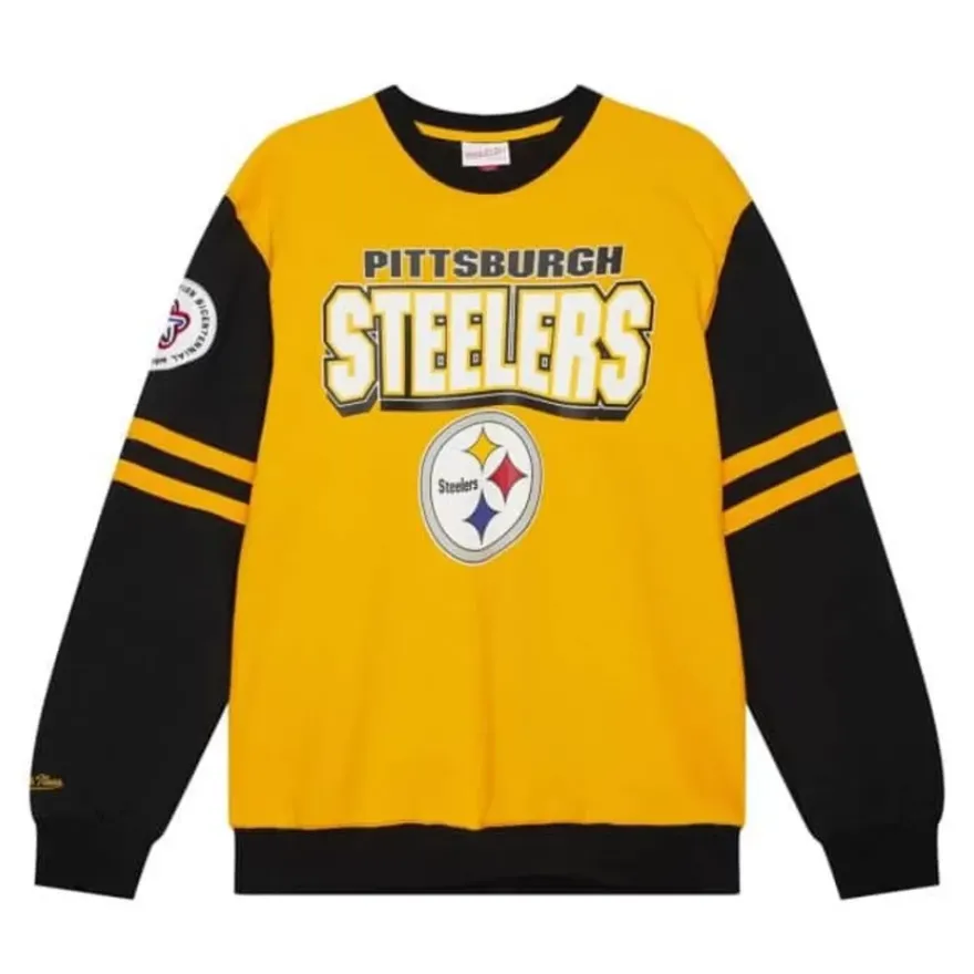 Mitchell & Ness T-Shirts & Tops-All Over Crew 2.0 Pittsburgh Steelers
