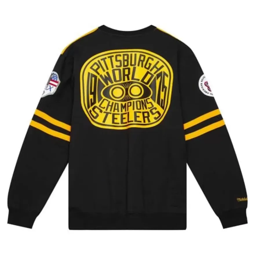 Mitchell & Ness T-Shirts & Tops-All Over Crew 2.0 Pittsburgh Steelers
