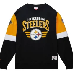 Mitchell & Ness Hoodies & Sweatshirts-All Over Crew 3.0 Pittsburgh Steelers