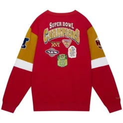 Mitchell & Ness Hoodies & Sweatshirts-All Over Crew 3.0 San Francisco 49Ers