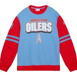 Mitchell & Ness T-Shirts & Tops-All Over Crew 2.0 Tee Houston Oilers