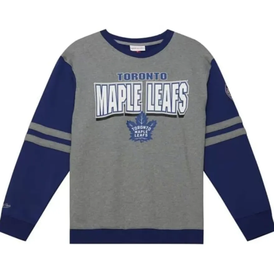 Mitchell & Ness Hoodies & Sweatshirts-All Over Crew 2.0 Toronto Maple Leafs