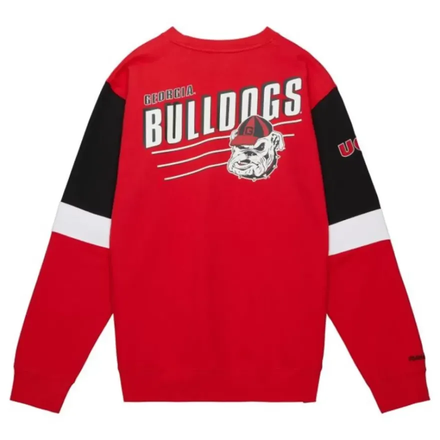 Mitchell & Ness Hoodies & Sweatshirts-All Over Crew 3.0 University Of Georgia