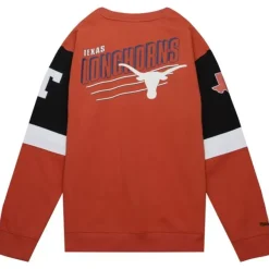 Mitchell & Ness Hoodies & Sweatshirts-All Over Crew 3.0 University Of Texas At Austin
