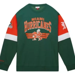 Mitchell & Ness Hoodies & Sweatshirts-All Over Crew 3.0 University Of Miami