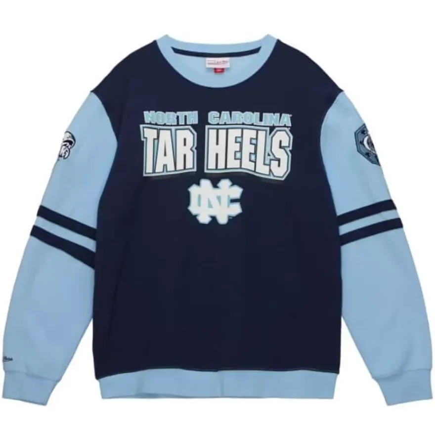 Mitchell & Ness T-Shirts & Tops-All Over Crew 2.0 University Of North Carolina