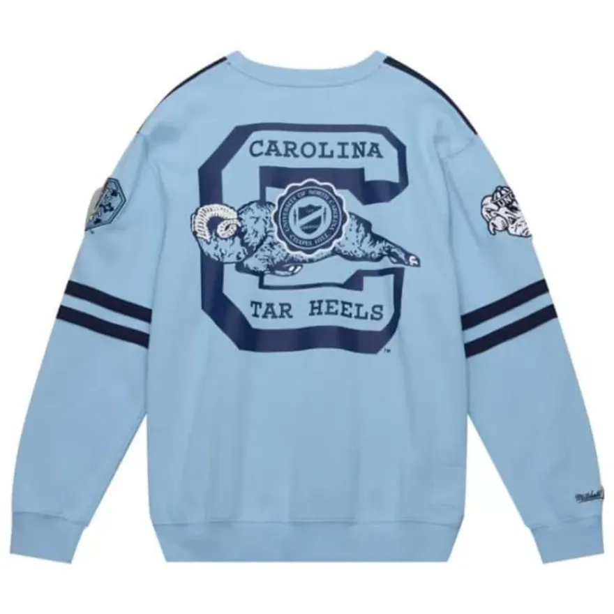 Mitchell & Ness T-Shirts & Tops-All Over Crew 2.0 University Of North Carolina