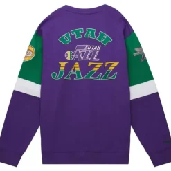 Mitchell & Ness Hoodies & Sweatshirts-All Over Crew 3.0 Utah Jazz