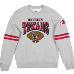 Mitchell & Ness Hoodies & Sweatshirts-All Over Print Fleece Crew Houston Texans