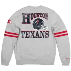 Mitchell & Ness Hoodies & Sweatshirts-All Over Print Fleece Crew Houston Texans