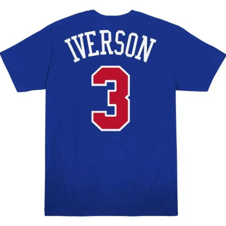 Mitchell & Ness Big Kids-Alt Name & Number Ss Tee Philadelphia 76Ers Allen Iverson