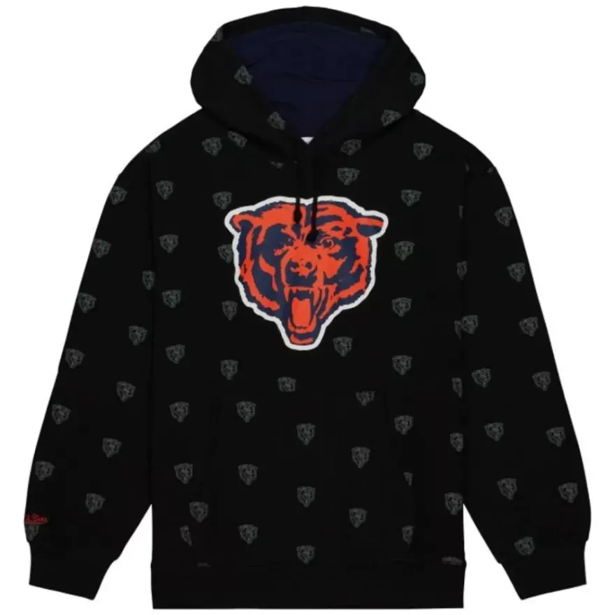 Mitchell & Ness Hoodies & Sweatshirts-Aop Fleece Hoodie Chicago Bears